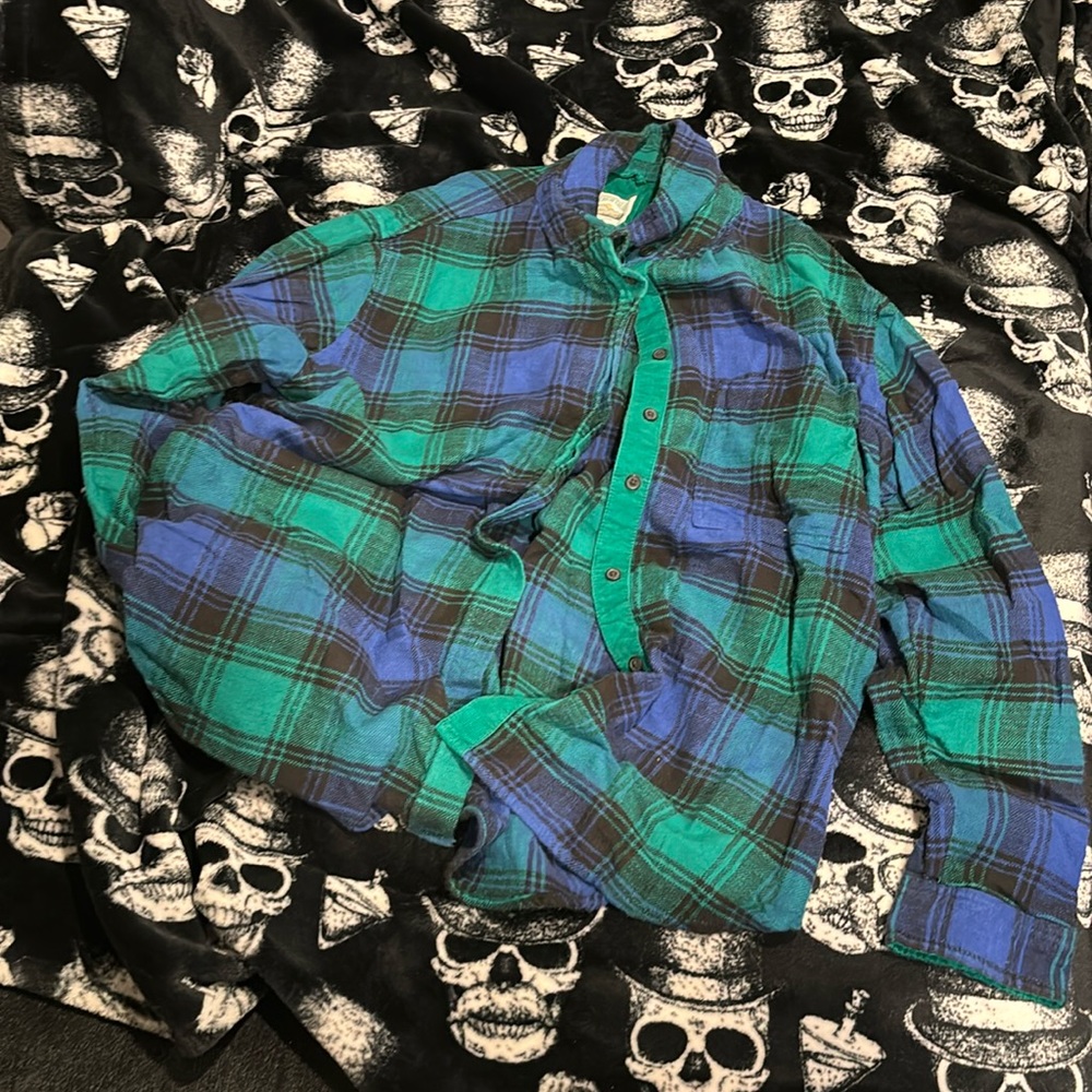 Plaid long sleeve blue and green from American eagle size L